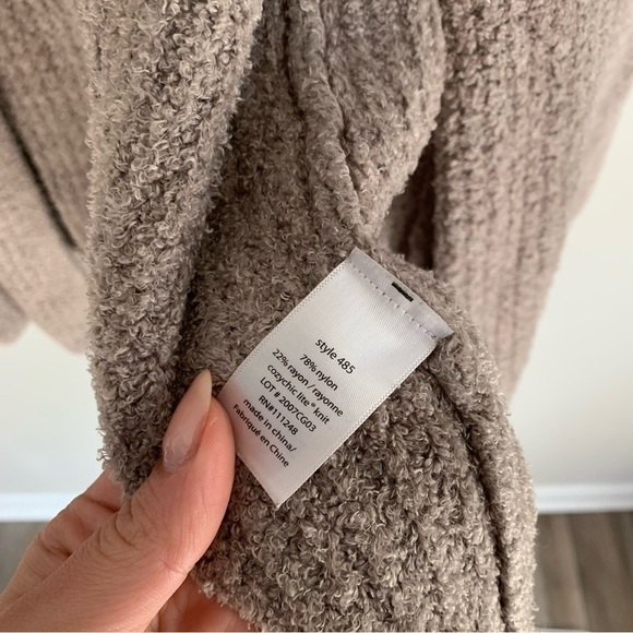 BAREFOOT DREAMS Cozychic Lite Coastal Cardi taupe beige size small - Picture 7 of 7